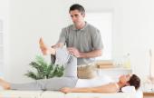 Woman having physiotherapy