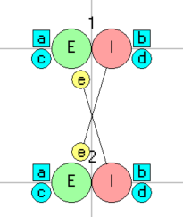 Wilson-Cowan paired IE oscillators